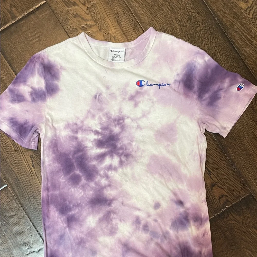 Champion Tie-Dye Short Sleeve Tee Trio - Yellow, Purple, Coral - Picture 4 of 4